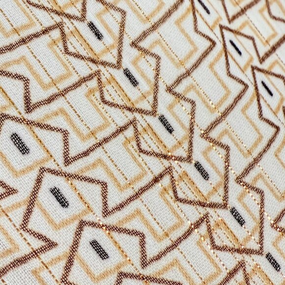 โจ Express Relaxed Portofino Blouse โ Geometric Metallic Print, Size S โจ - Picture 2 of 12